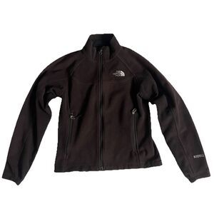 VTG The North Face Windwall Women's S Fleece Lined Full Zip Black Jacket *faded